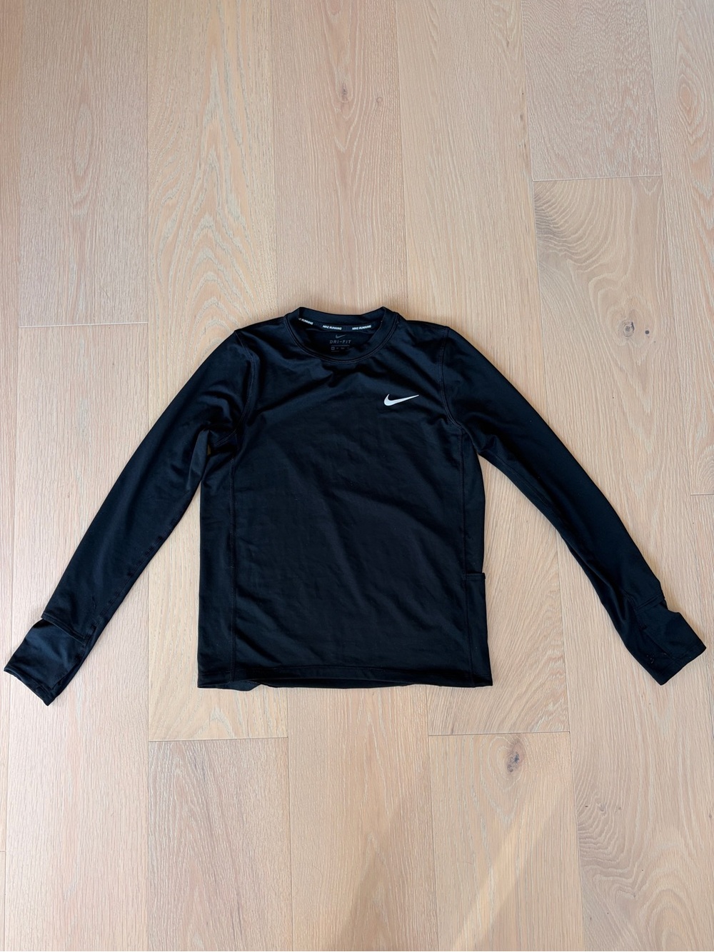 Nike Dri-Fit Running Long Sleeve Shirt Black XS